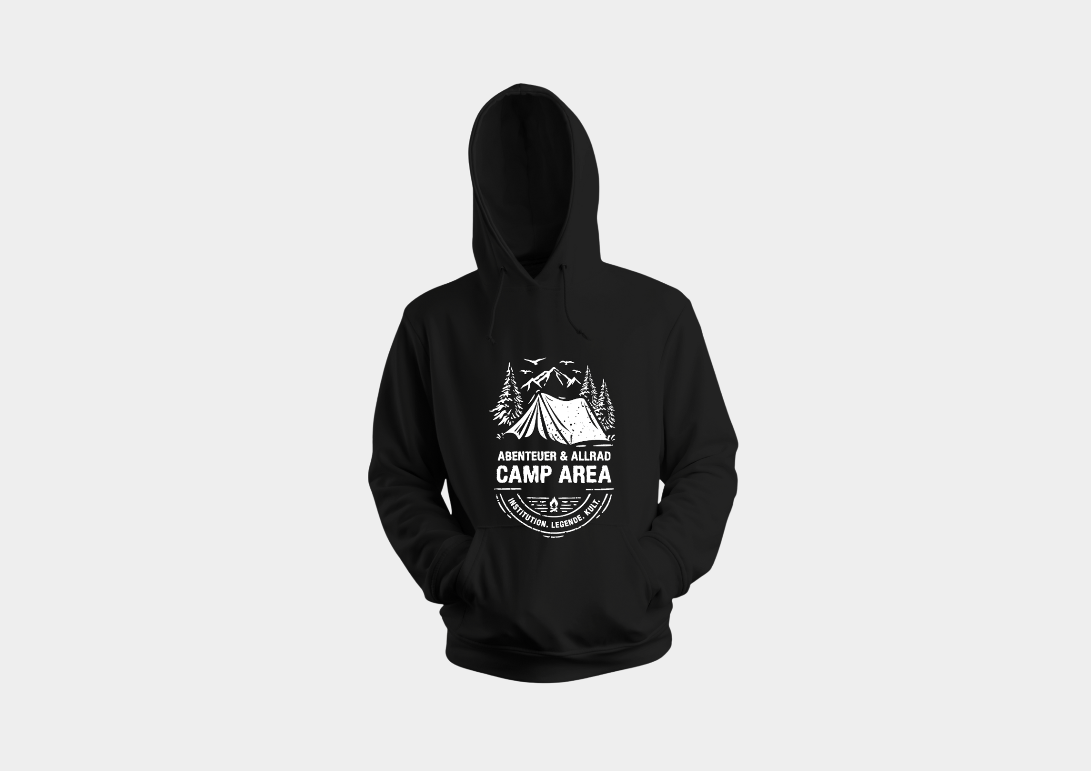 Hoodie "Camp Area" - schwarz