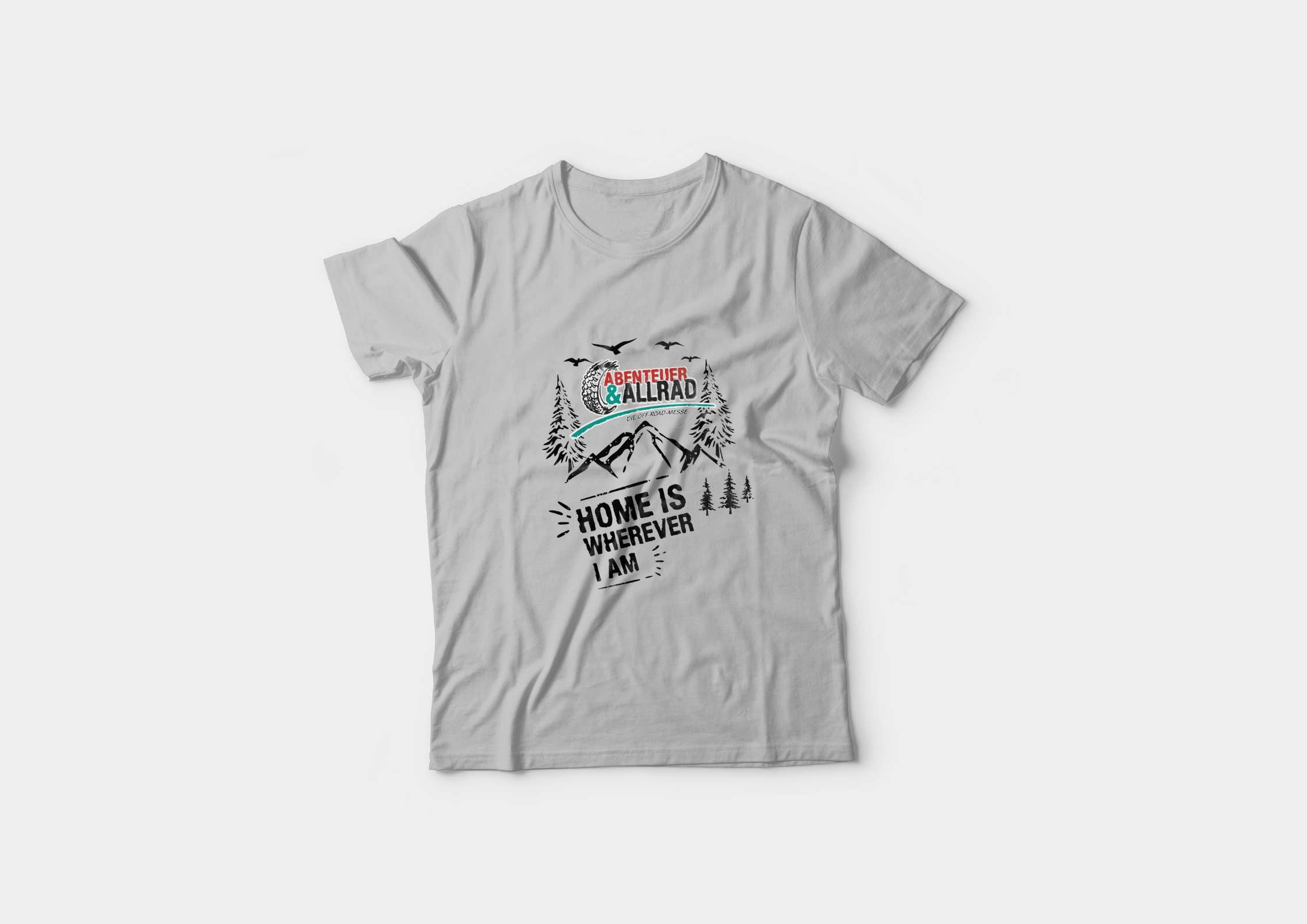 T-Shirt "Home" - hellgrau