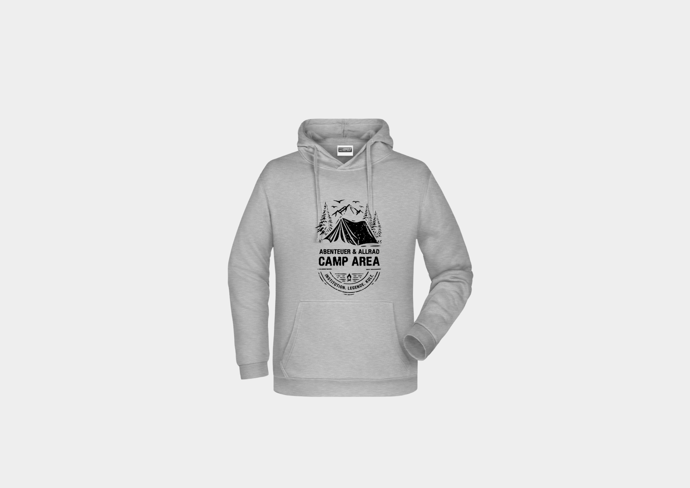 Hoodie "Camp Area" - hellgrau