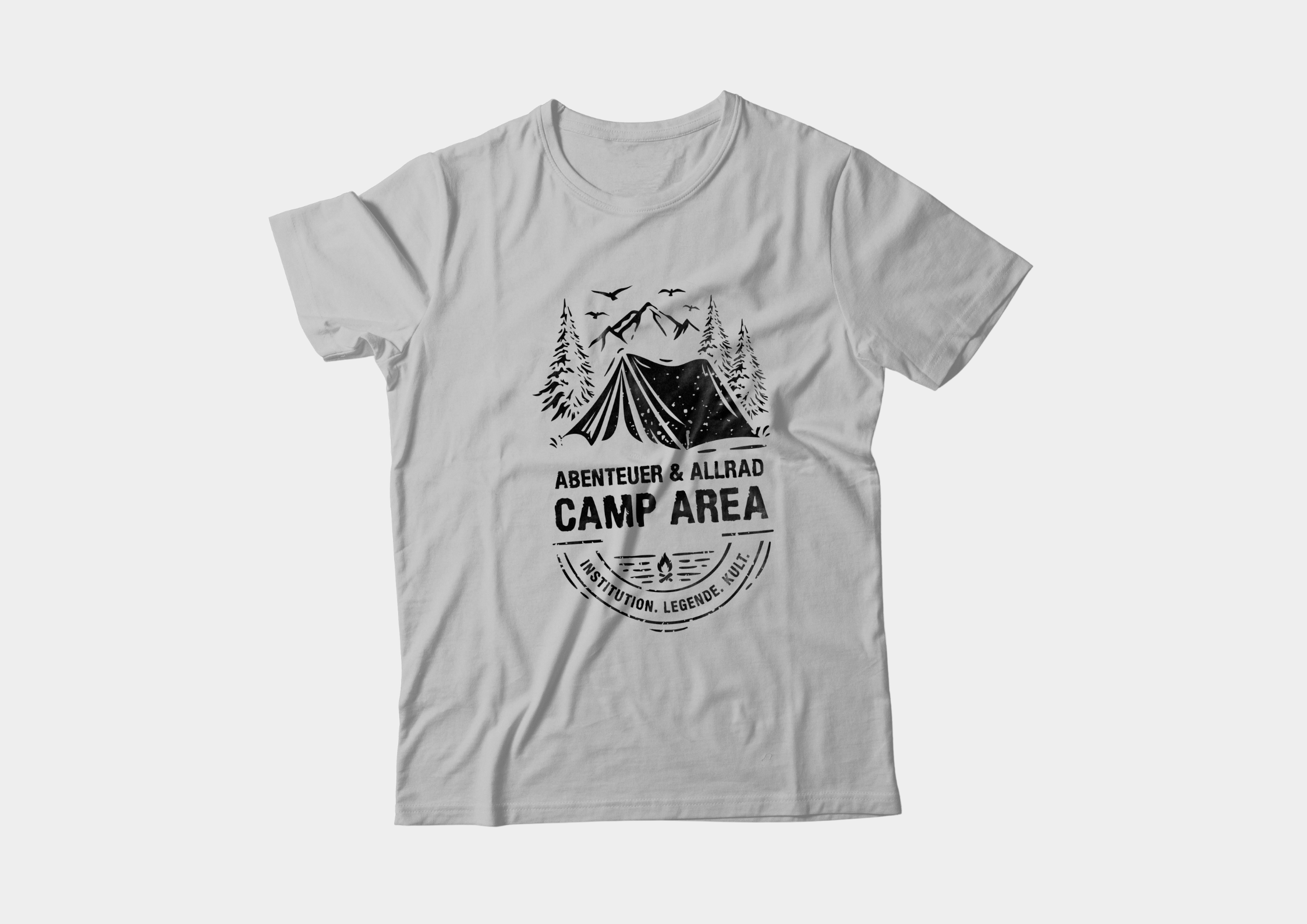 T-Shirt "Camp Area" - hellgrau